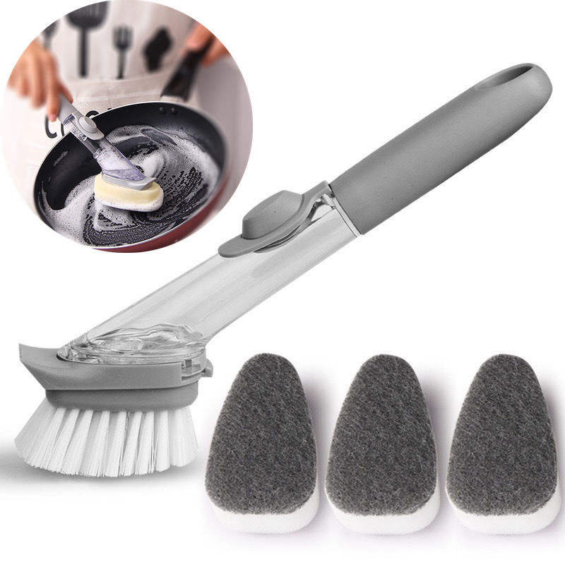 Hydraulic Kitchen Pan Scrub Cleaning Brush